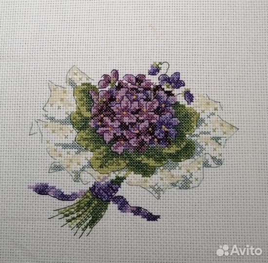 Картина вышитая крестом ручная работа, миниатюры