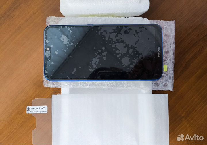Дисплей с рамкой huawei P20 Lite синий