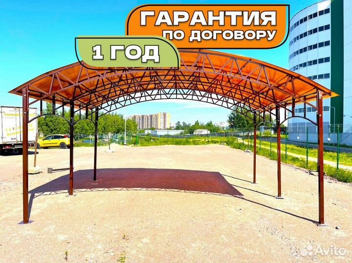 Автонавес на дачу из поликарбоната