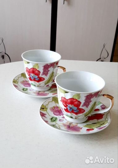 Чайный кофейный сервиз на 2 персоны