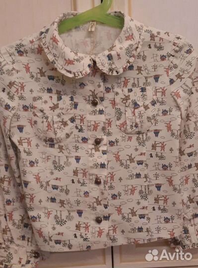 Блуза (рубашка) на девочку 110см Карамелли