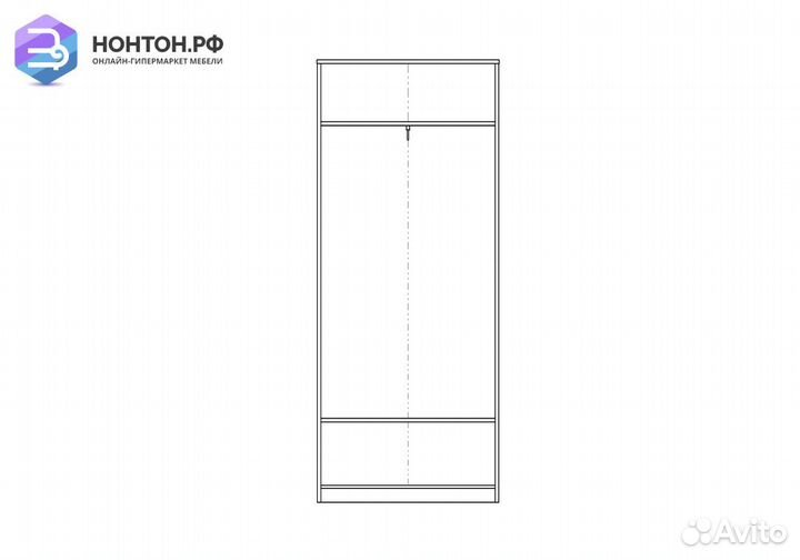Шкаф двухдверный Сириус с 1 ящиком дуб венге