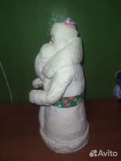 Дед Мороз вата папье-маше Этикетка Калинин 1960-70