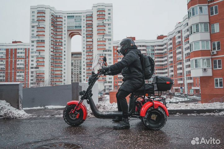 Электротрицикл White Siberia PRO Trike 3000W Black