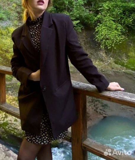 Пиджак женский черный оверсайз