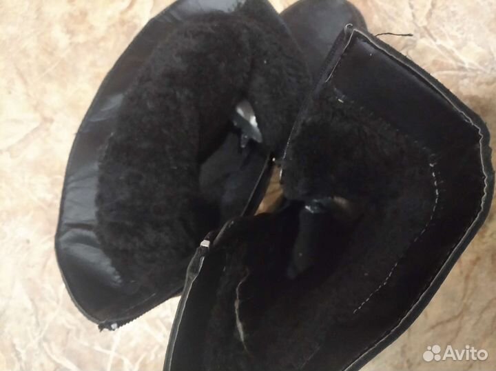 Сапоги женские зимние кожаные 36 размере