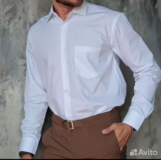 Рубашка белая мужская
