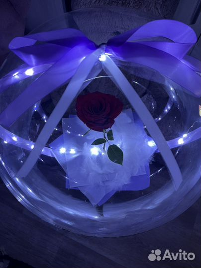 Роза в воздушном шаре