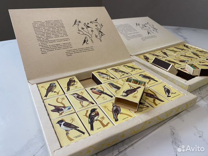 Редкие наборы спичек «Певчие птицы» СССР