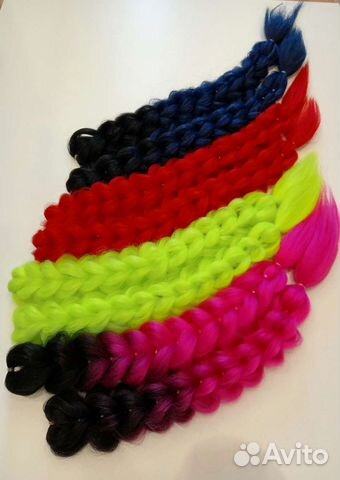 Съёмные 3D косы из канекалона