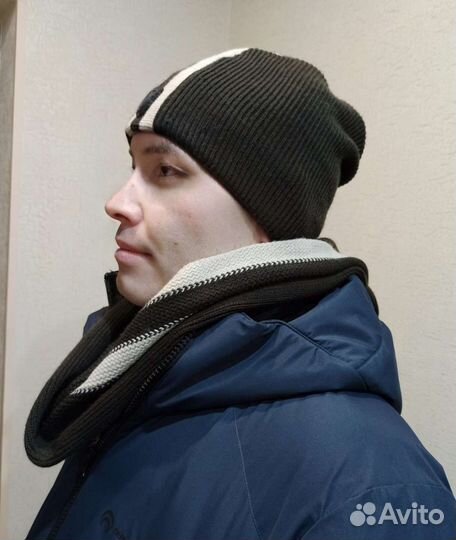 Мужская шапка спортивная Forward, с шарфом