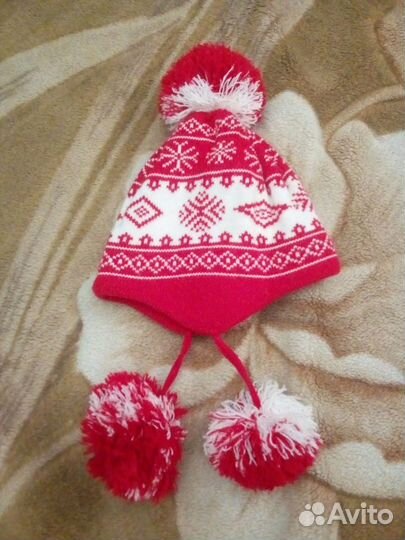 Шапка на флисе, зима, 50-52