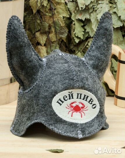 Шапка для бани и сауны. Банная шапка