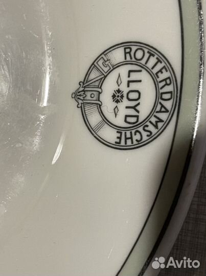Антикварная тарелка с корабля Rotterdamsche lloyd