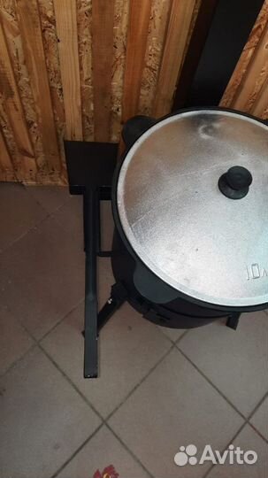 Казан Чугунный с Печью, Кочергой и Совком