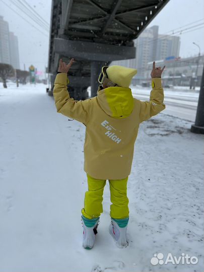 Куртка горнолыжная унисекс High Experience Жёлтая