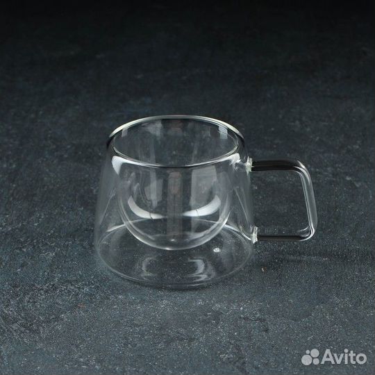 2 шт. Кружка стеклянная с двойными стенками 'Дуо'
