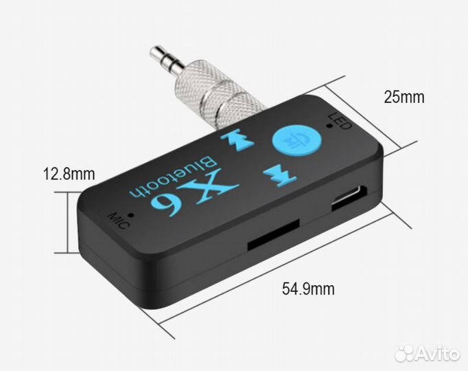 Bluetooth адаптер Aux наушники MP3 плеер X6