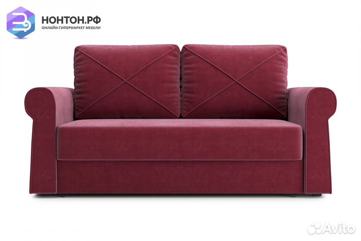 Диван еврокнижка Лира бордовый
