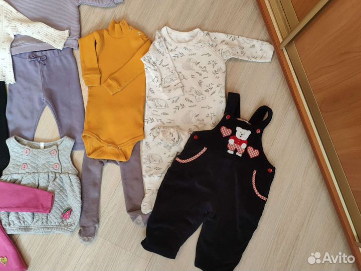 Пакет одежды 6-12 месяцев 68-74 размер для девочки