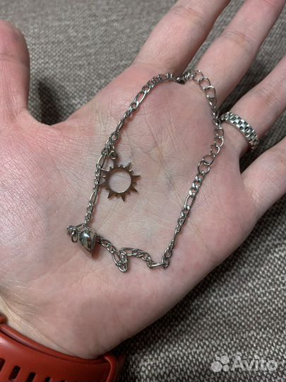 Парные браслеты с магнитным сердцем новые