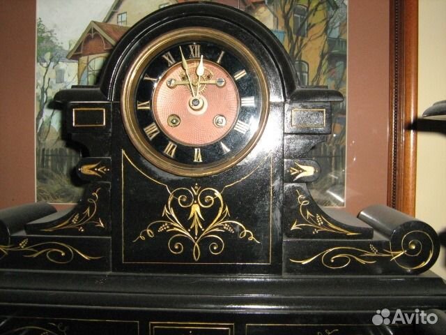 Часы каминные мрамор