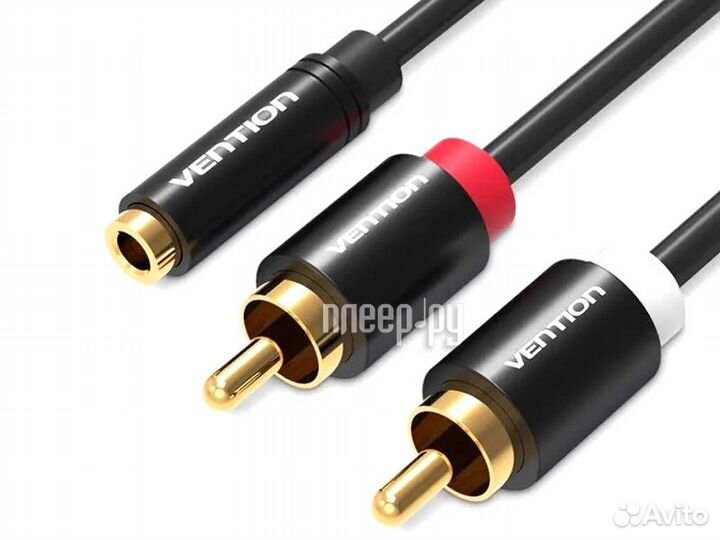 Vention Jack 3.5mm/F - 2xRCA/M 2m VAB-R01-S200