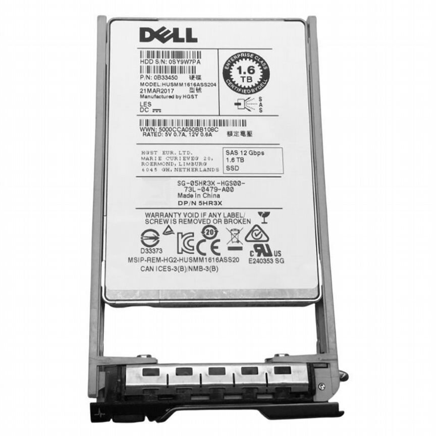 [5HR3X] Жесткий Диск Dell 1.6tb Sas 2,5" Ssd 5hr3x