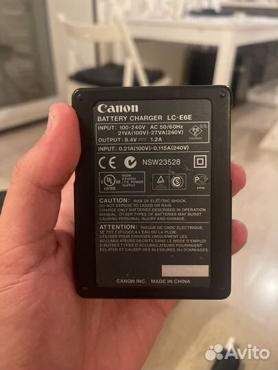 Зарядка canon lp e6