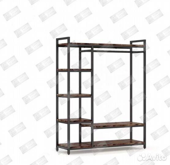 Шкаф в стиле лофт «Ламель»