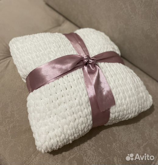 Плед детский вязаный ручная работа