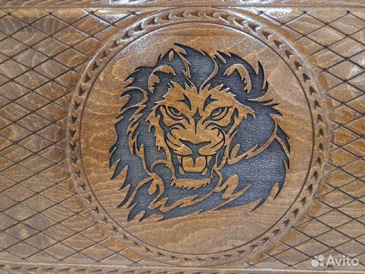 Нарды резные ручной работы Лев