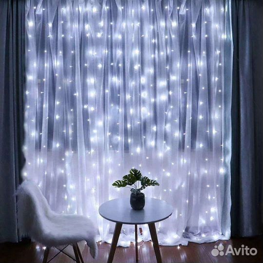 Гирлянда штора 3 на 3