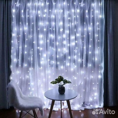Гирлянда штора 3 на 3