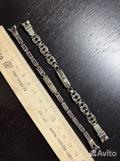 Браслет серебро 875 для наручных часов