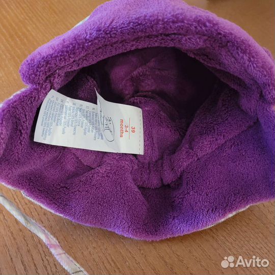 Шапочка для девочки демисезонная размеры с 39до49
