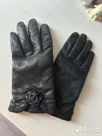 Перчатки женские кожаные размер 7