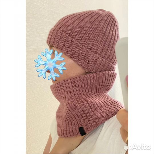 Комплект шапка и снуд