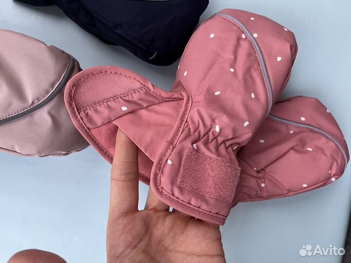 Варежки и пинетки краги непромокаемые зимние