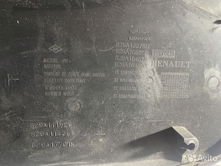 Обшивка двери Renault Duster I рестайлинг (2015– н