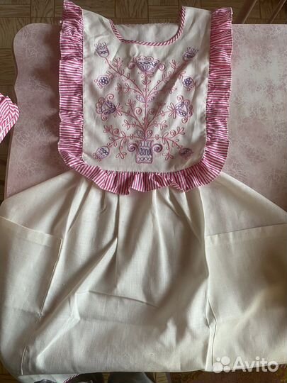 Кухонный комплект лен,фартук,полотенце,прихватки