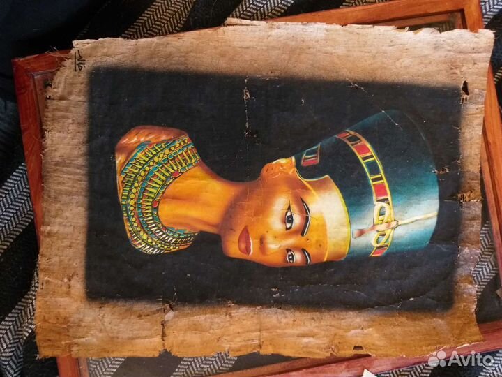 Папирус, оч.старый в раме