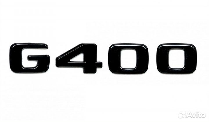 Комплект: шильдик Mercedes G400 + 4matic черный