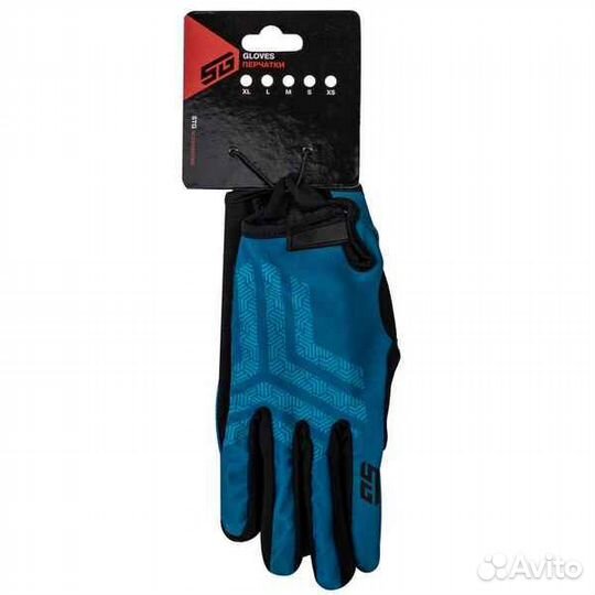 Велоперчатки полноразмерные STG Slim Skin, размер S, синий