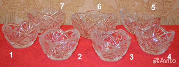 Салатница хрустальная