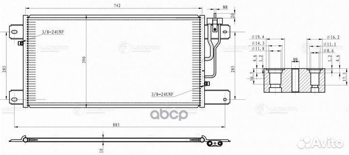 Радиатор кондиционера lrac 2803 luzar