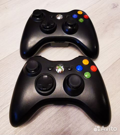 Xbox 360 Slim 1tb / прошит freeboot / 2 геймпада