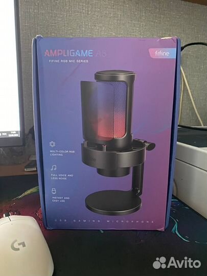 Микрофон Fifine A8 белый (игровой)