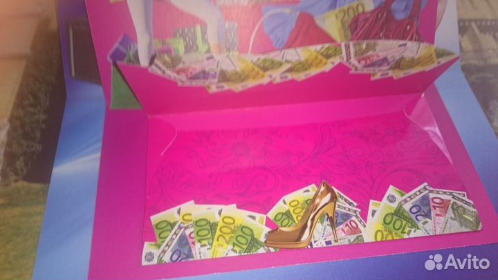 Поздравительная огромная открытка с конвертом для