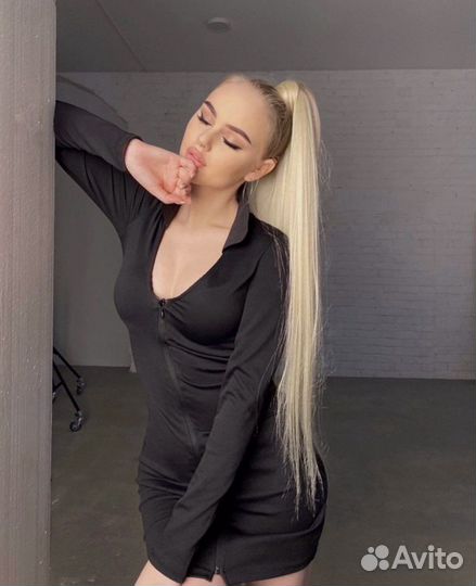 Хвост накладной не резинке премиум качества